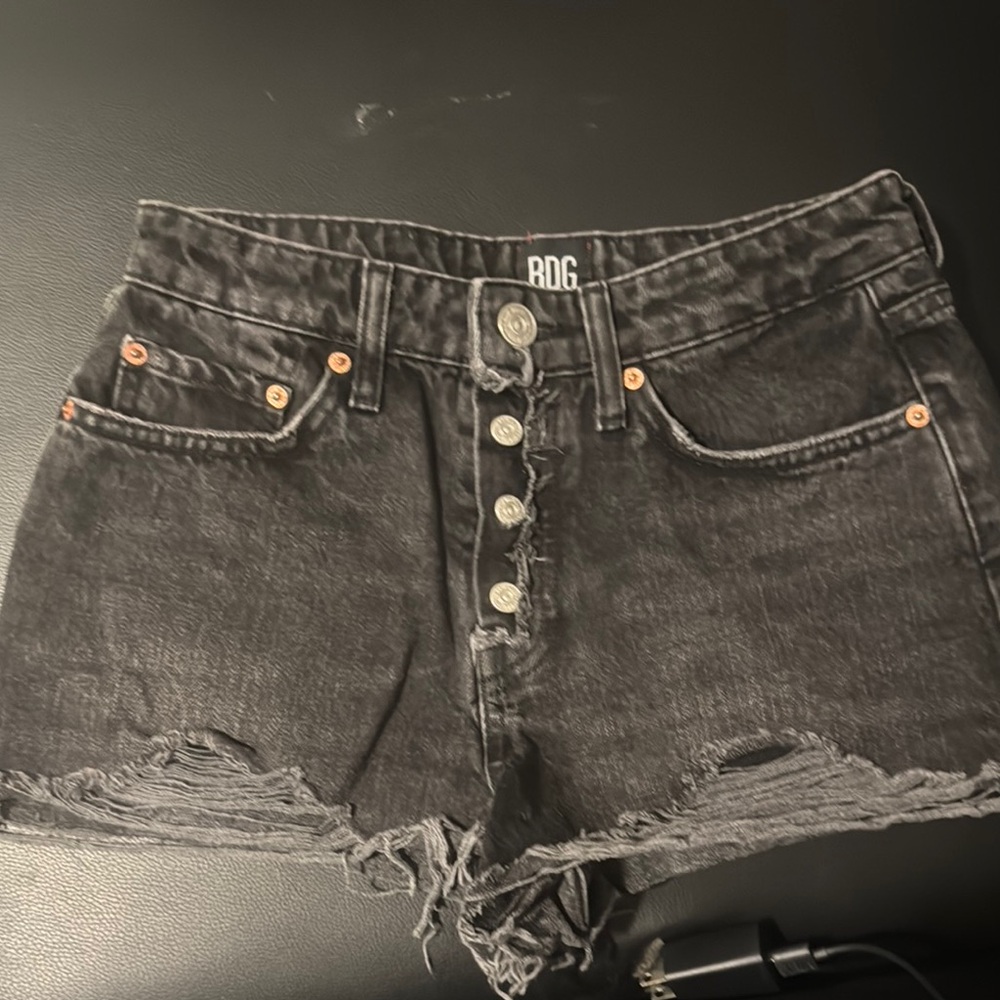 BDG Black Button-Fly Jean Shorts